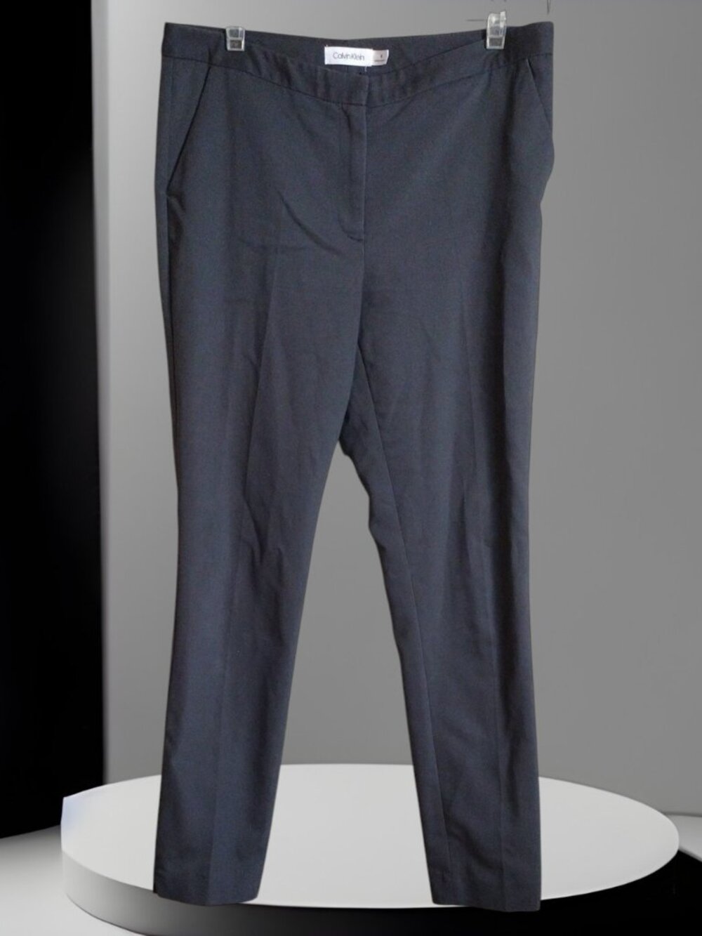 Calvin Klein Gray Straight-Leg Dress Pants Size 8